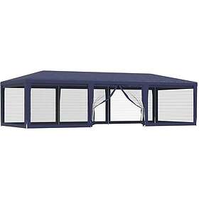 vidaXL Party Tent with 8 Mesh Sidewalls 9x4 m HDPE