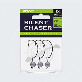 BKK Silent Chaser 1X EWG Round Head Jiggskalle 1/0 3,5g (4-pack)