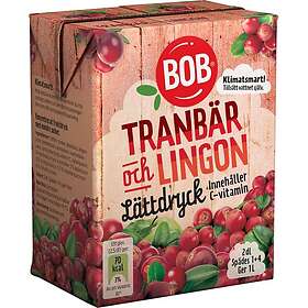 BOB Lättdryck Tranbär & Lingon 2dl