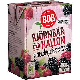 BOB Lättdryck Björnbär & Hallon 2dl