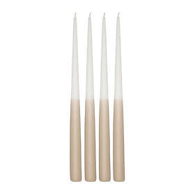 Scandi Essentials Affinity antikljus tvåfärgade 4-pack 32cm White-sand