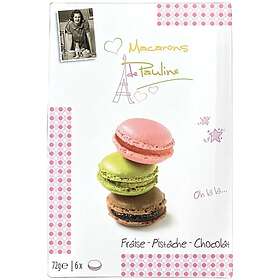 Pauline Macarons Jordgubb, Pistage & Choklad 6st