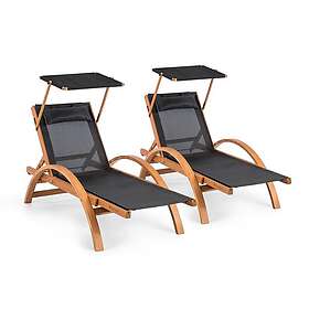 MAX Panamera solstol 2-delat-set ComfortMesh belastning: 150kg svart