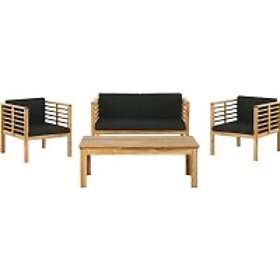 Beliani 4-seat wooden garden set black PACIFIC
