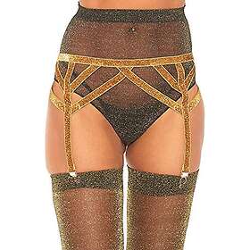 Leg Avenue Lurex Elastic Garter Belt Gold