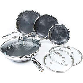 Hexclad by Gordon Ramsay Hybrid Set 3 Pans,1 Wok, 3 lids