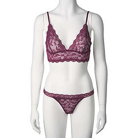 Nortie Bay Leaf BH och String Set Bordeaux