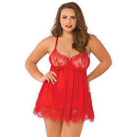 Seven 'til Midnight til High Bed of Roses Babydoll Set Plus Size