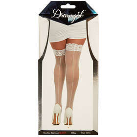 Dreamgirl Fishnet Hold-Up Strumpor Plus Size