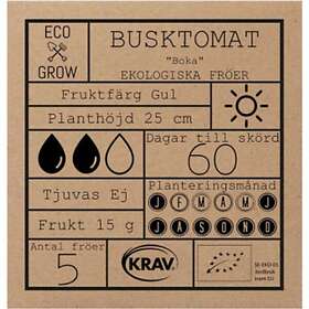 ECO Grow Busktomat 'Boka' Fröpåse