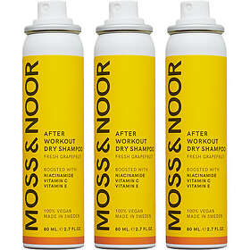 Moss & Noor After Workout Dry Shampoo Pocket Size 3 pack 240ml