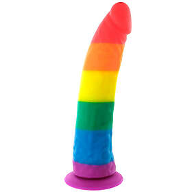 Pride Dildo Original Rainbow Silikon Blandade färger