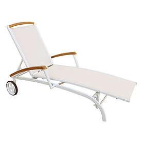 Brafab Andy vilsäng vit/offwhite teak