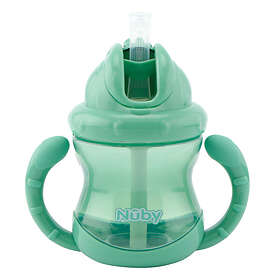 Twin Nûby Handle Flip-It Cup 240ml Green +12m