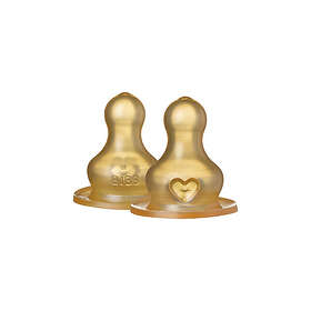 Bibs Bottle Nipple Latex Medium Flow 2-pack 