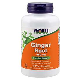 Now Foods NOW Ingefära 550 Mg 100 Vegkapslar