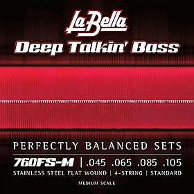 La Bella 760FS-M Deep Talkin' Bass Flats 45-105 Medium Scale