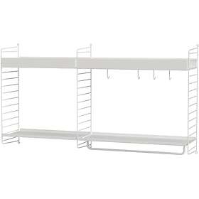 String Bundle A Kökshylla, Vit Rustfritt stål