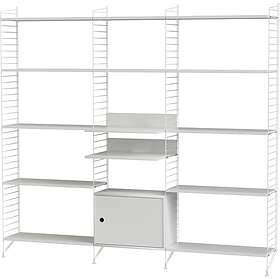 String Hylla Kombination Q Vardagsrum, Vit Lackerat stål