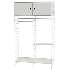 String Hylla Kombination T Hall, Vit Lackerat stål