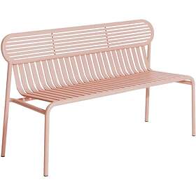 Petite Friture Week-End Trädgårdsbänk 121 cm, Blush Aluminium