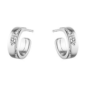 Georg Jensen Fusion Små Örhängen Vitguld med 0,18 ct Diamanter