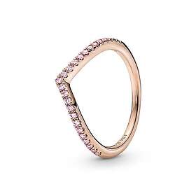 Pandora Timeless Wishbone Ring med Rosa Stenar Rosé