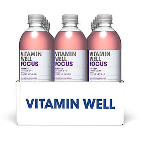 Vitamin Well Focus Svarta Vinbär 500ml 12-pack