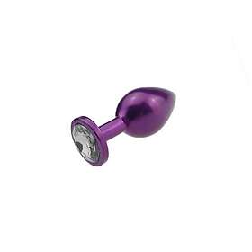 Buttplug Anodized Purple, black jewel 34mm