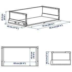 IKEA MAXIMERA Låda, hög 80x45 cm