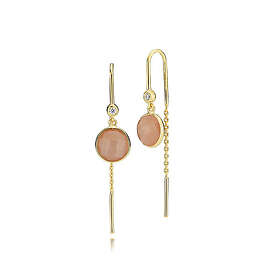 Izabel Camille Prima Donna Earchains With Peach Moonstone Onesize
