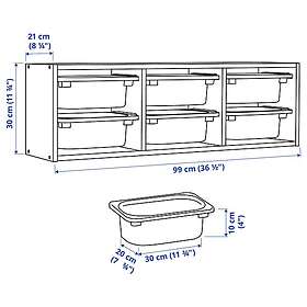 IKEA TROFAST Väggförvaring 99x21x30 cm