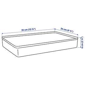 IKEA HARVMATTA Back med lock 24x35x6 cm