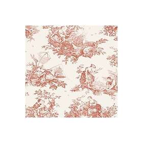 Casadeco Les Belles Toiles de Jouy Scene D'Été Rouge Carmin, 0,53x10,05 LBTJ87918201