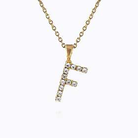 Caroline Svedbom Mini Letter F Halsband (Guld)