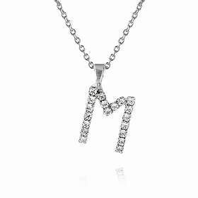 Caroline Svedbom Mini Letter M Halsband (Rhodium)