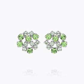 Caroline Svedbom Kassandra Örhängen/ Green Combo (Rhodium)