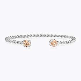 Caroline Svedbom Mini Twisted Armband/ Light Peach (Rhodium)