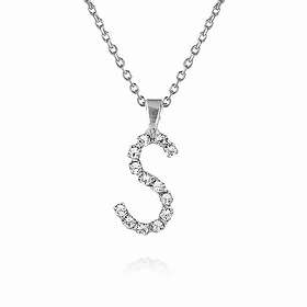 Caroline Svedbom Mini Letter S Halsband (Rhodium)