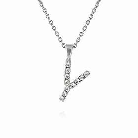 Caroline Svedbom Mini Letter Y Halsband (Rhodium)