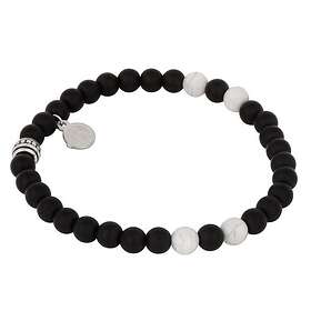 by BILLGREN Beadsarmband, Howilte, svart/vit/silver 8941