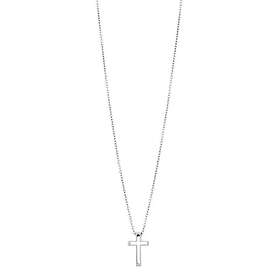 by BILLGREN Halsband, litet kors, stål/silver 9121