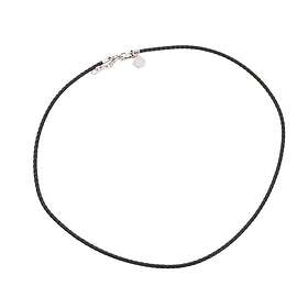 by BILLGREN Läderhalsband, Flätat, Svart 9171