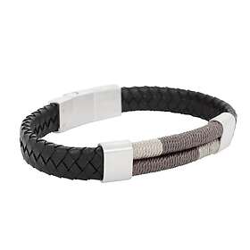 by BILLGREN Läderarmband, Tvinnad 8232 21 cm