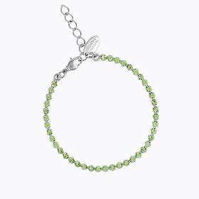 Caroline Svedbom Siri Armband/ Peridot (Rhodium)