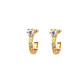 Emma Israelsson Princess Hoops Stone Gold ear158