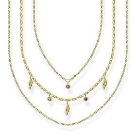 Thomas Sabo Halsband Layering Blad Silver - KE2088-640-7