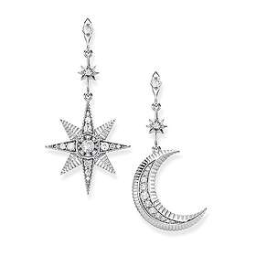 Thomas Sabo Star Sterling Moon Silver Earrings And H2026-643-14