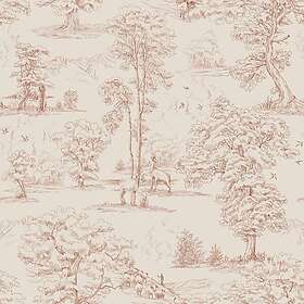 Sandberg Wallpaper Le Village Montfort Terracotta S10255