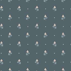 Sandberg Wallpaper Le Village Mimi Indigo blue S10269